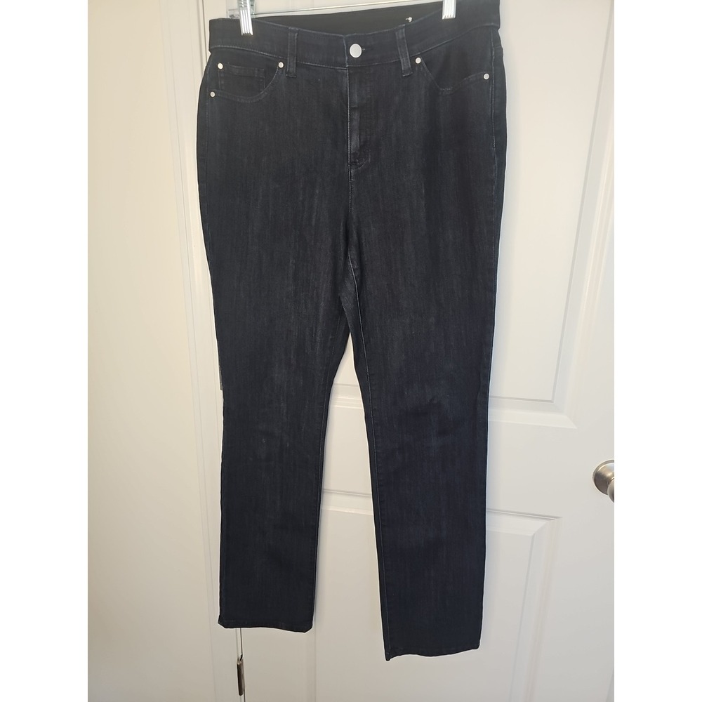 FABULOUSLY SLIMMING BY CHICOSwomen's BLUE STRETCH SHORT DENIM JEANS PANTS Sz 15